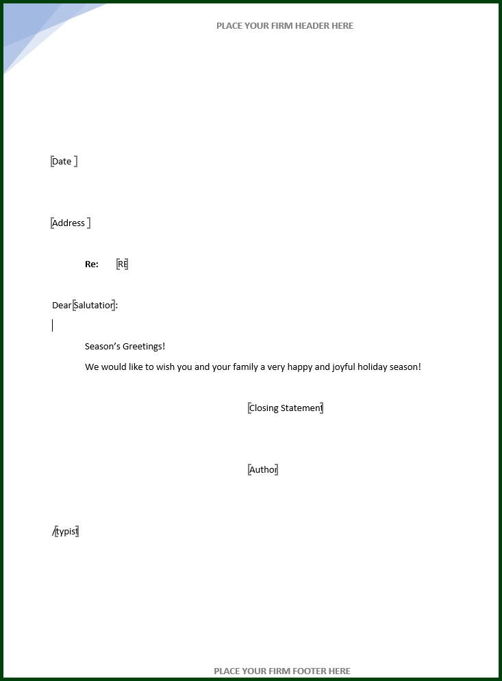holiday letter template microsoft word
